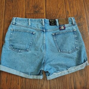 Vintage 90s Rustler patchwork cuffed denim shorts Size 38